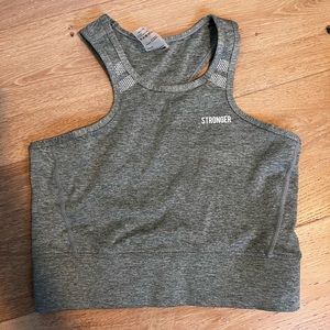 Stronger label long bra top size medium